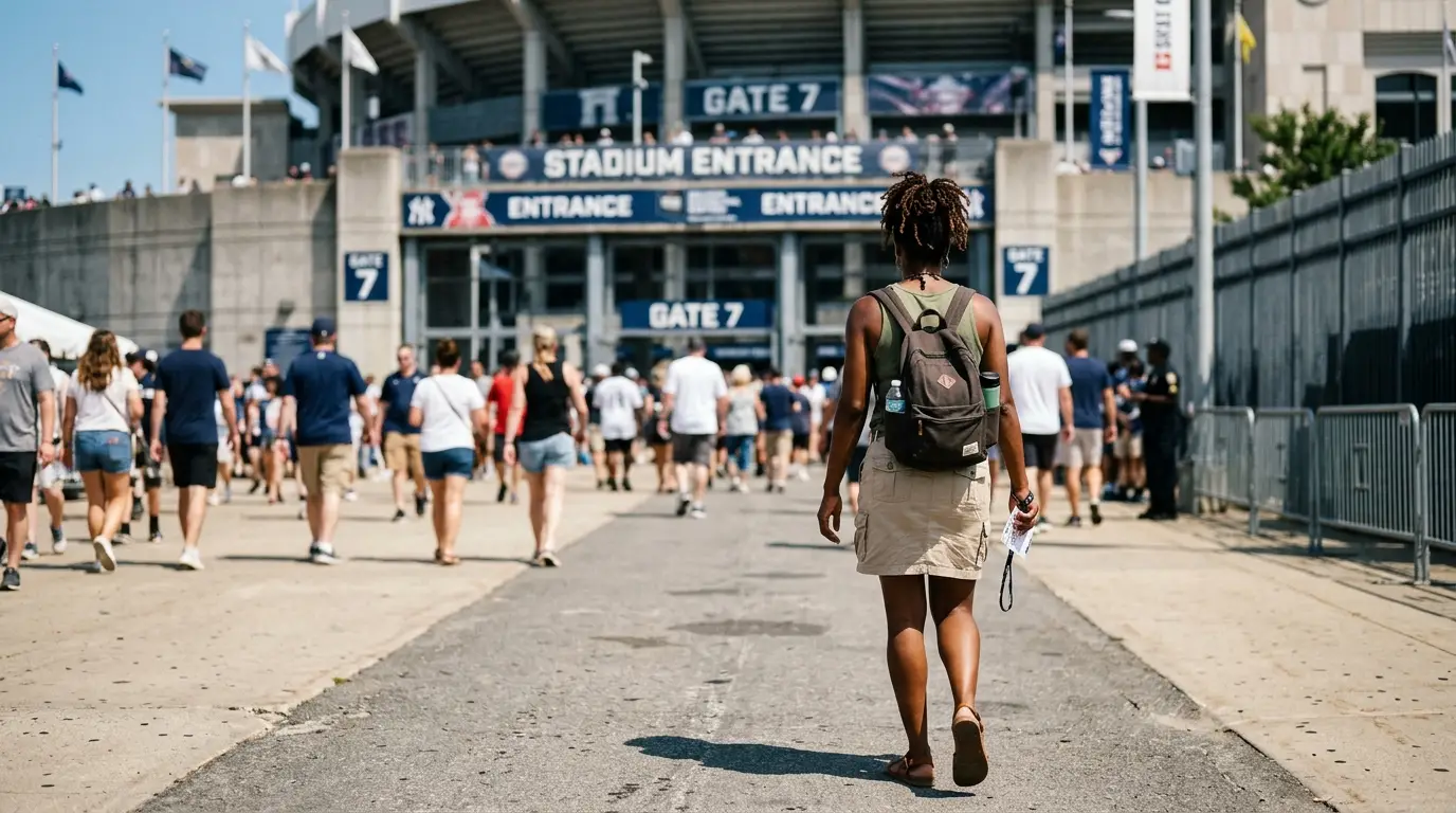 Hot weather game day outfits for black women built around a loose tank and cargo skirt