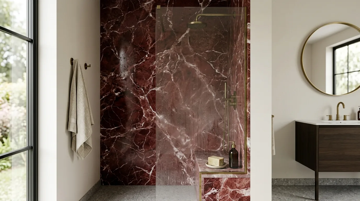 Red Marble Bathroom Ideas: 13 Ways to Use the Stone Without Overdoing It
