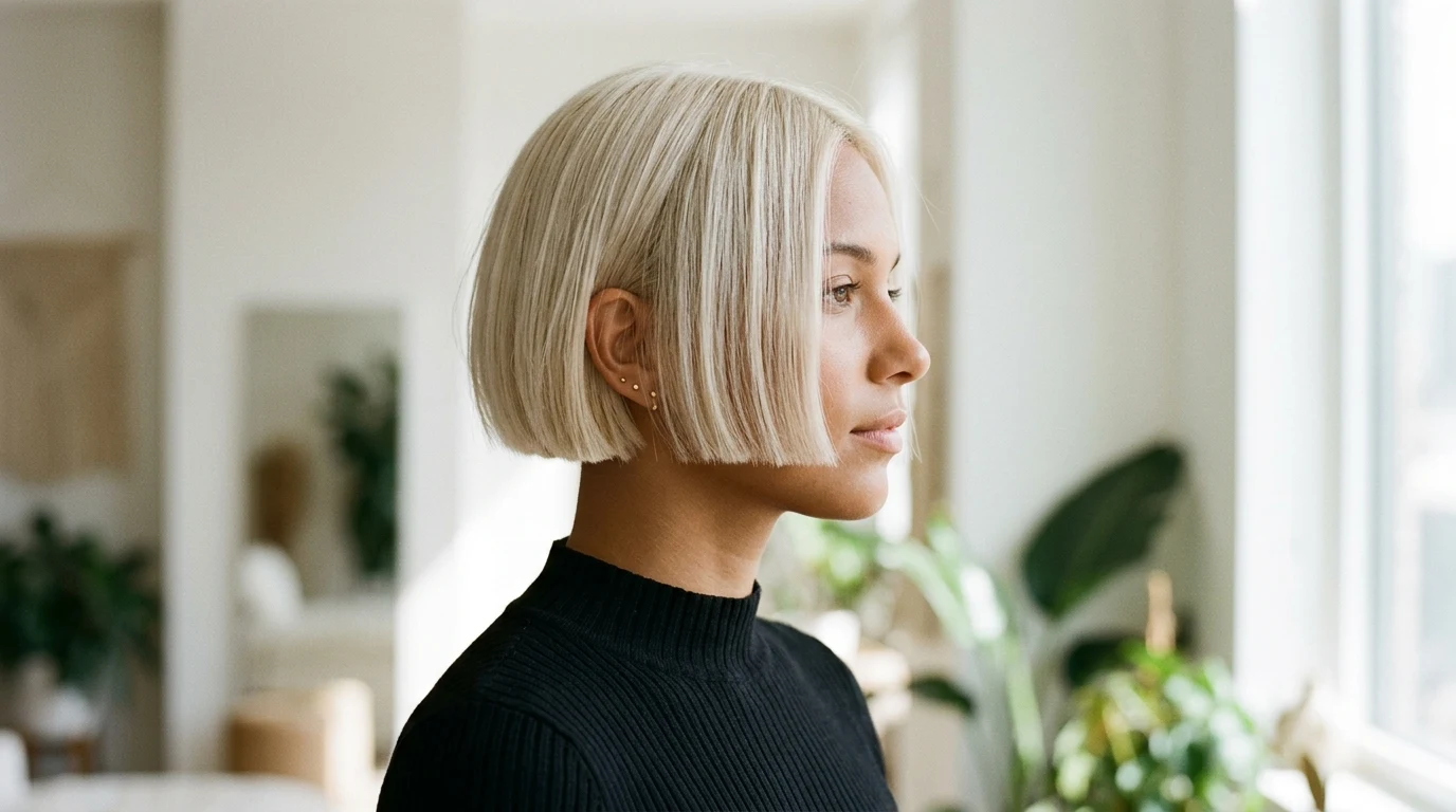 A deep side part pixie cut sweeping fine hair across the crown to conceal thinning zones.