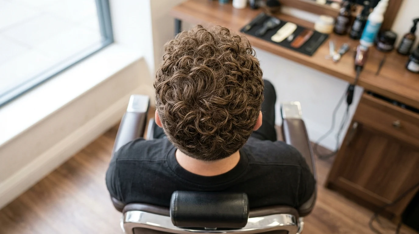 Soft and silky S-waves on sun-bleached fine hair following a demi-permanent equalizing perm service.