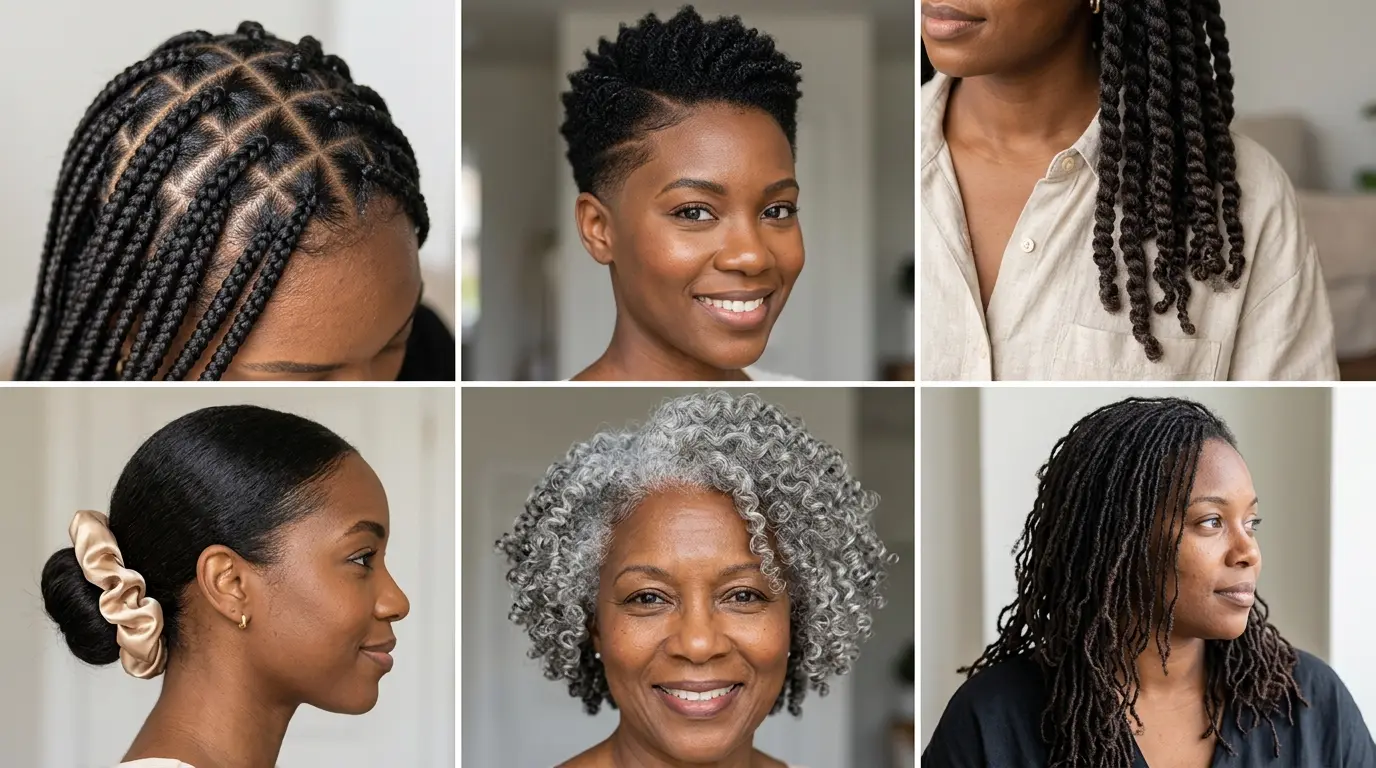 13 Smart Low Maintenance Hairstyles for Black Women by Texture Profile