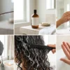 Six box grid showing essential low porosity hair care techniques including clarifying, heat caps, and lightweight oils.