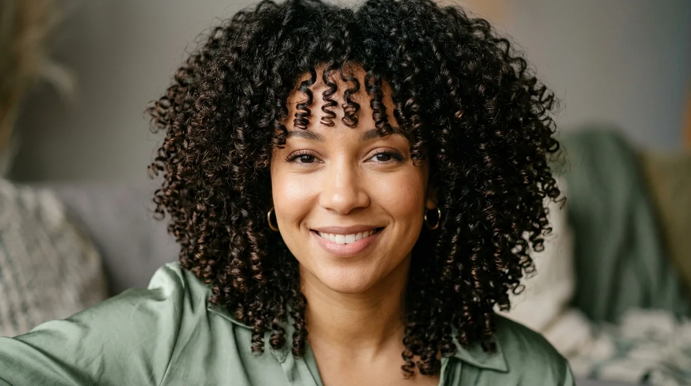 Resilient, bouncy curls with strong definition on low-porosity fine hair after a pre-softened perm process.