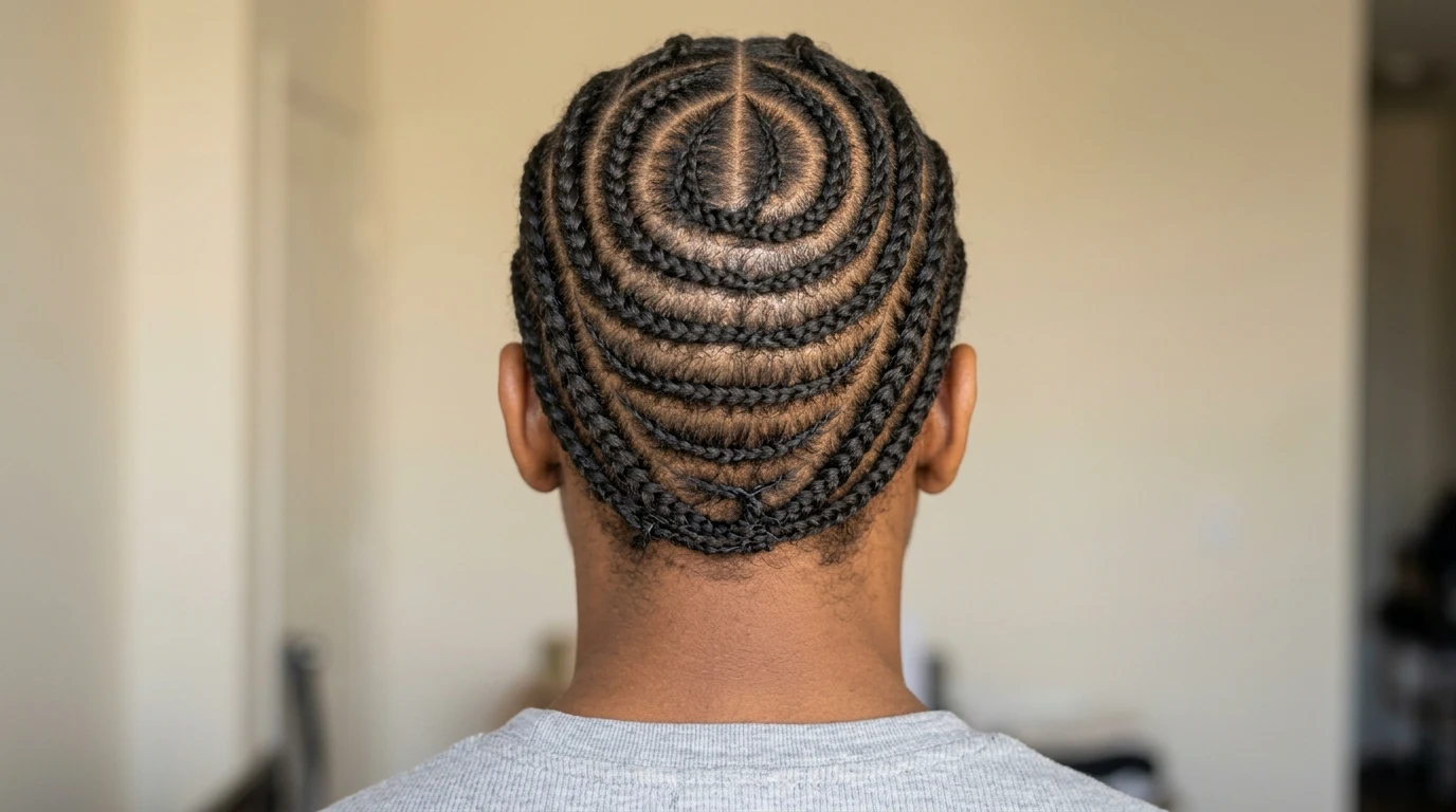 Flat micro cornrow foundation braided tightly to the scalp for smooth wig installation